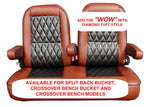 Crossover Bench Bucket Golf Cart Seat