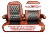 Crossover Bench Bucket Golf Cart Seat